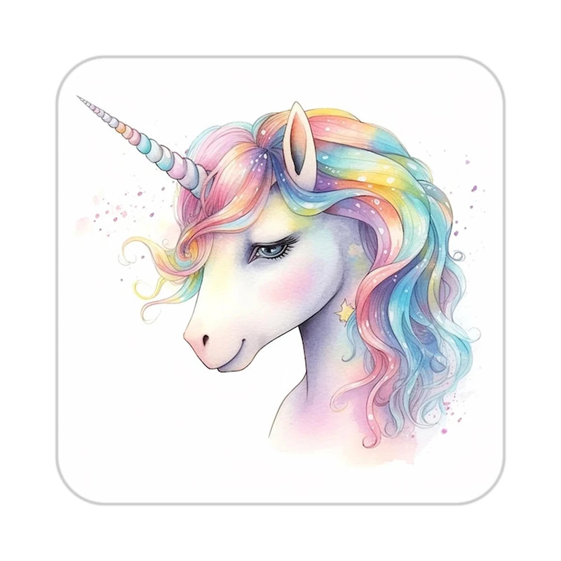 زیر لیوانی کاکتی طرح اسب تک شاخ و یونیکورن مدل mp32867