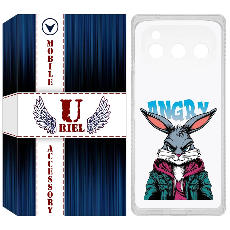 کاور یوریل مدل Clear کد 51 طرح خرگوش مناسب برای گوشی موبایل داریا Bond