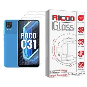 Ricoo Glass MIX003 Screen Protector For Xiaomi Poco C31 Pack Of 3
