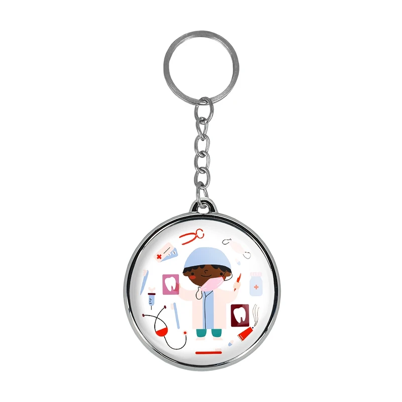 جاکلیدی خندالو طرح پزشک و پرستار کودکانه مدل دوطرفه کد 3651236513