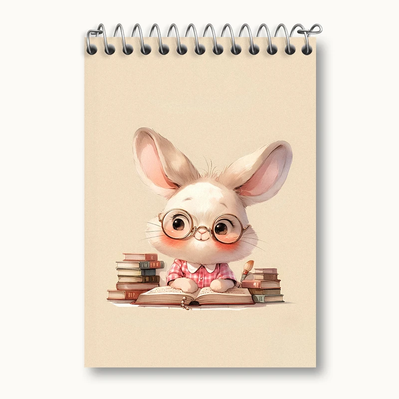 دفتر یادداشت 50 برگ خندالو طرح خرگوش کیوت کد N5509