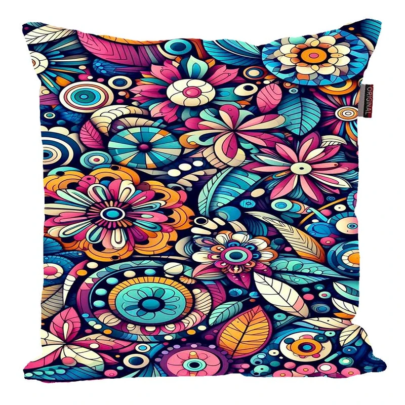 کوسن پاد آفرین مدل فانتزی گل رنگی کد 02264