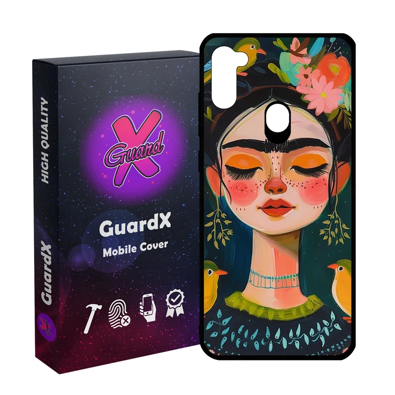کاور گارد ایکس طرح دخترانه مدل Glass10785 مناسب برای گوشی موبایل سامسونگ Galaxy A11/M11