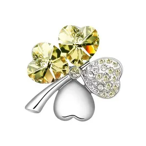 سنجاق سینه زنانه گالری شمرون مدل شبدر کد 11517