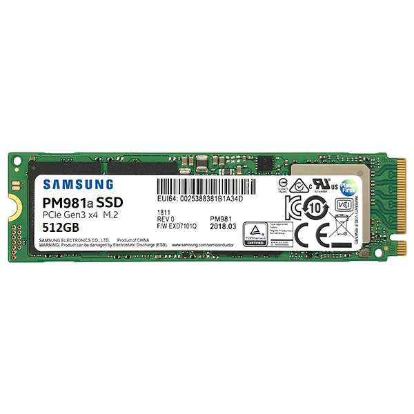 اس اس دی اینترنال سامسونگ مدل PM981a ظرفیت 512 گیگابایت اس اس دی اینترنال سامسونگ مدل PM981a ظرفیت 512 گیگابایت
