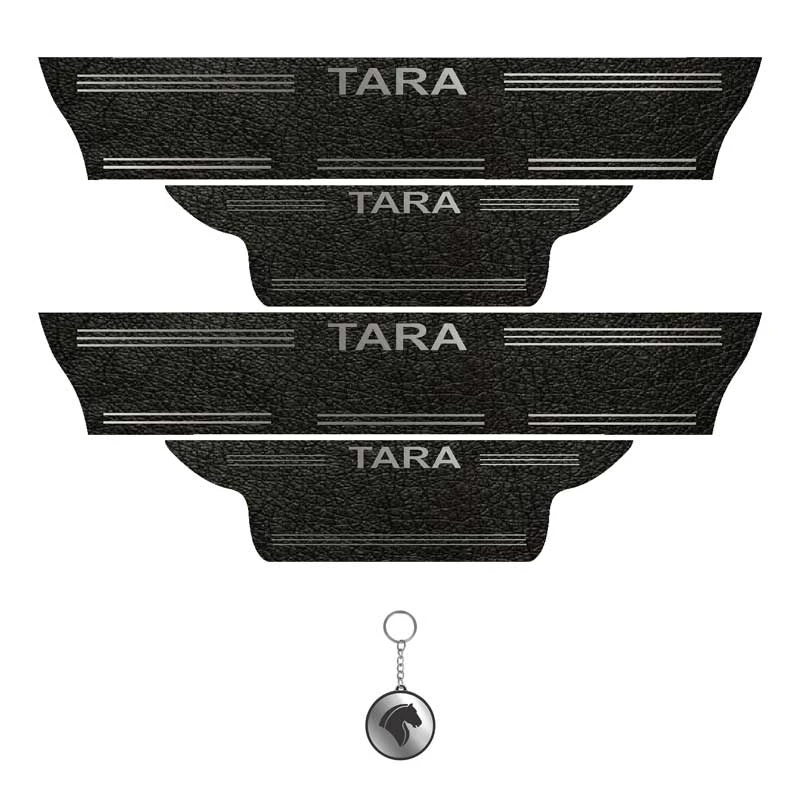 برچسب پارکابی خودرو لندمون کد LPt007 MS مناسب برای تارا مجموعه 4 عددی به همراه جا کلیدی