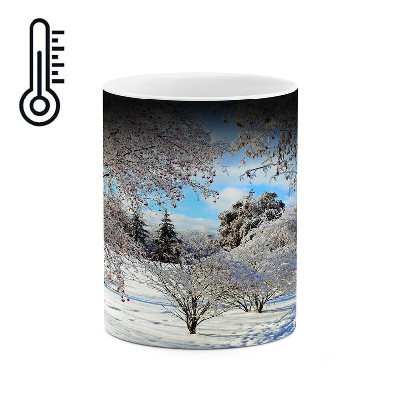 ماگ حرارتی کاکتی مدل منظره برفی کد mgh14929