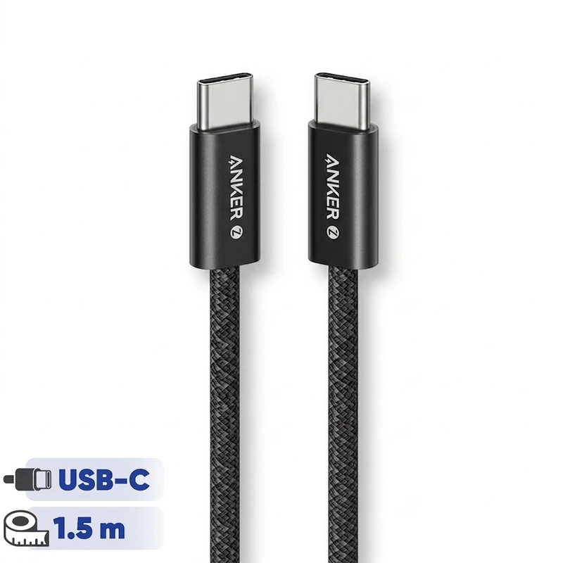 کابل تبدیل USB-C به USB-C انکر مدل Zolo A8060 طول 1.5 متر