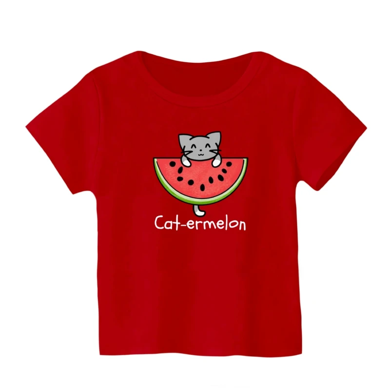 تی شرت آستین کوتاه بچگانه مدل گربه یلدایی کد 2