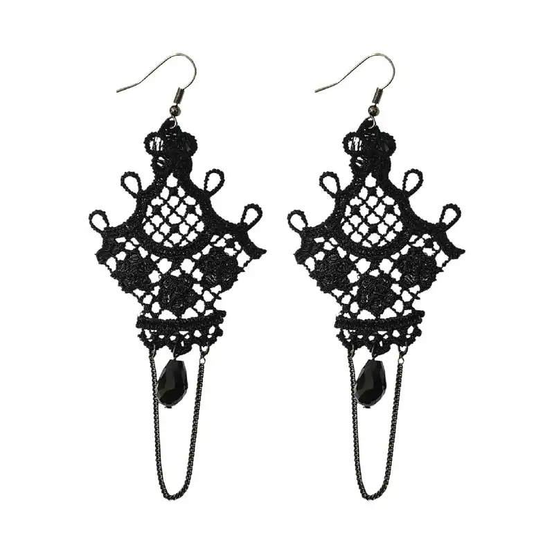 گوشواره زنانه اکسسورایز مدل گوتیک قلاب بافی شده