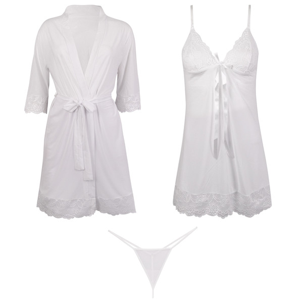 لباس خواب زنانه ماییلدا مدل 3685-804 رنگ سفید