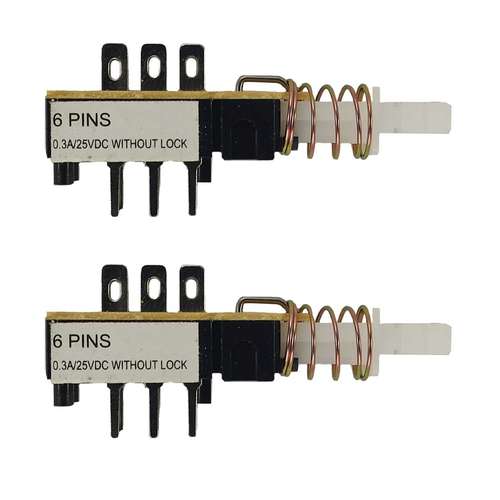 کلید شستی مدل 6PIN بدون قفل بسته 2 عددی