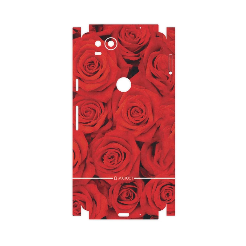 برچسب پوششی ماهوت مدل Red-Flower-FullSkin مناسب برای گوشی موبایل گوگل Pixel 2