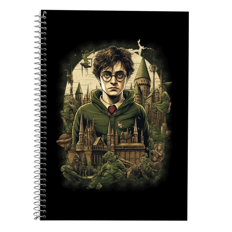دفتر زبان 50 برگ مدوپد مدل دوخط طرح هری پاتر harrypotter کد DF10267