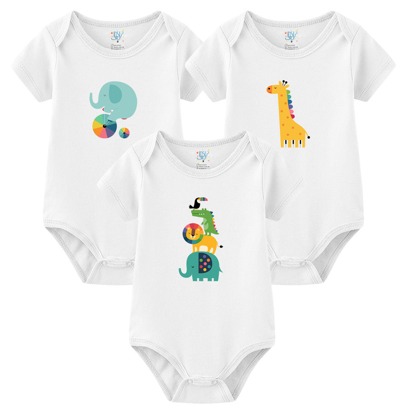 بادی آستین کوتاه نوزادی نیل کوک مدل SSL مجموعه 3 عددی