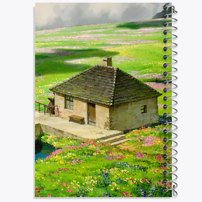 دفتر مشق 50 برگ خندالو مدل خانه سوفی انیمه قلعه متحرک هاول  کد 12894