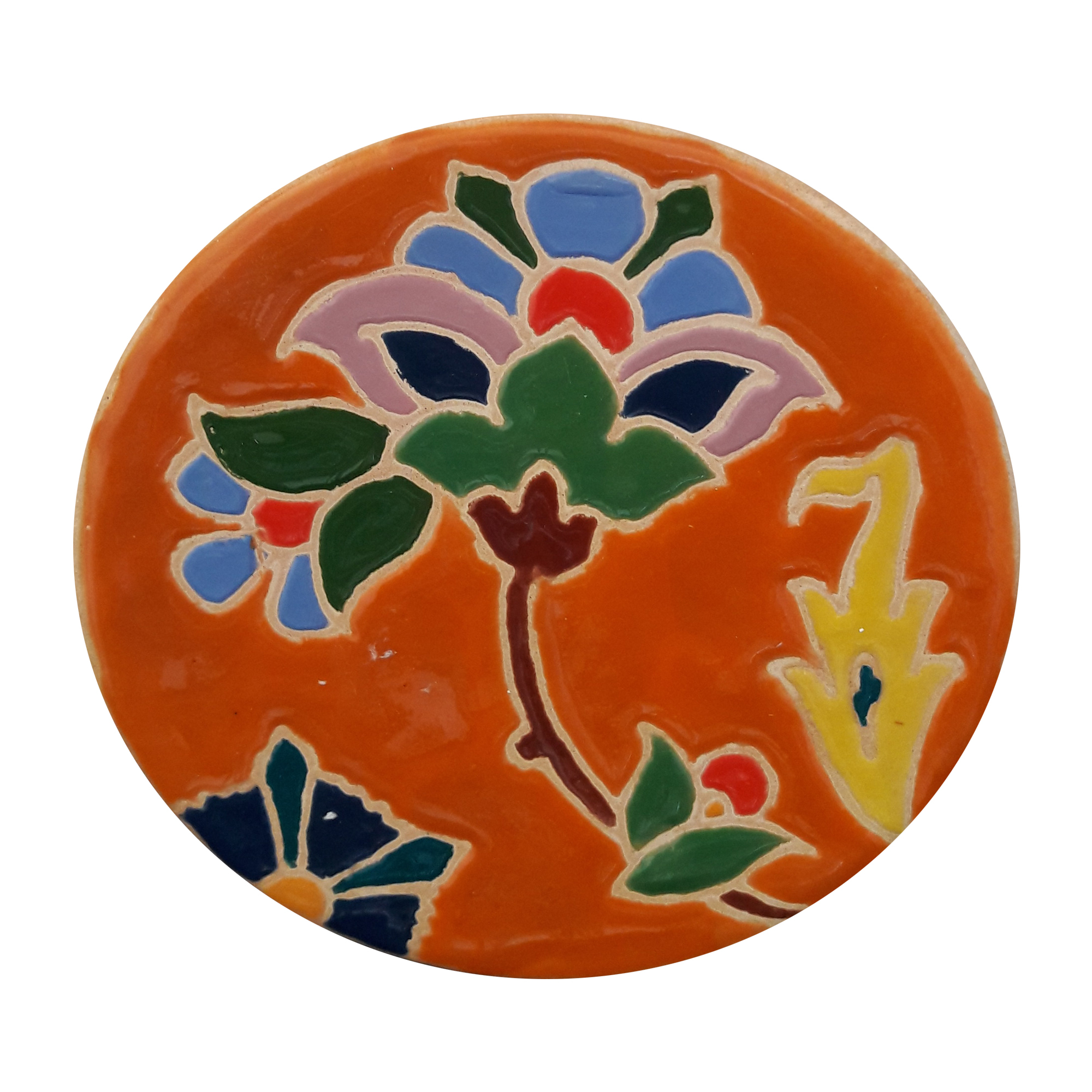 زیرلیوانی میناکاری سفالی کد 6-0114