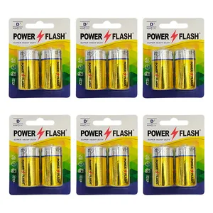 باتری D پاور فلش مدل Heavy Duty-D بسته 12 عددی
