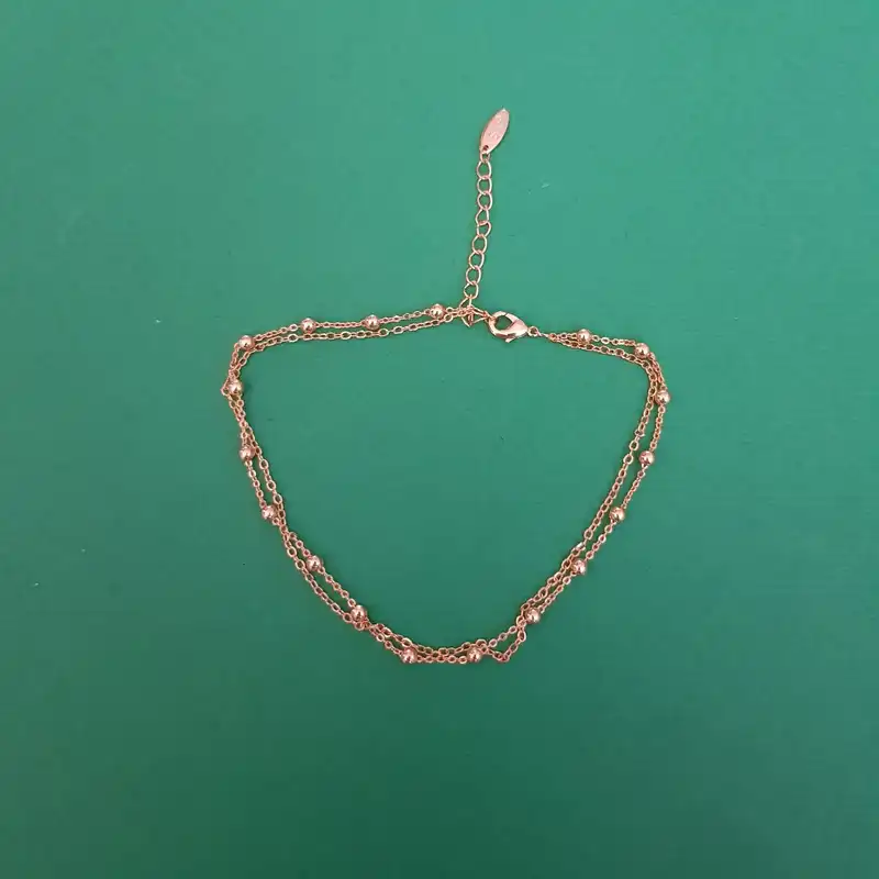 دستبند زنانه مدل دو رج گرد