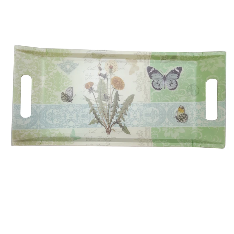 سینی مدل مستطیل طرح قاصدک کد 100679b