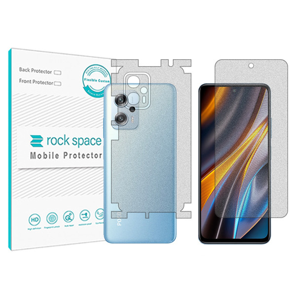 محافظ صفحه نمایش مات راک اسپیس مدل HyMTT مناسب برای گوشی موبایل شیائومی Poco X4 GT به همراه محافظ پشت