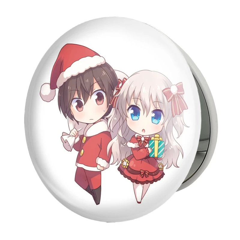 آینه جیبی خندالو طرح توموری و یو انیمه شارلوت مدل تاشو کد 32111