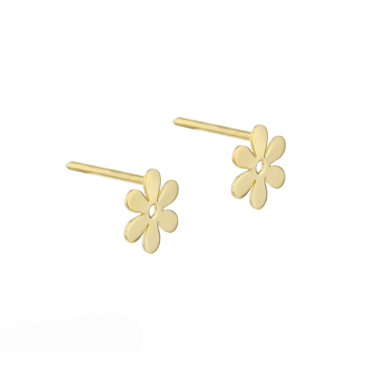 گوشواره طلا 18 عیار زنانه مدل گل GE009