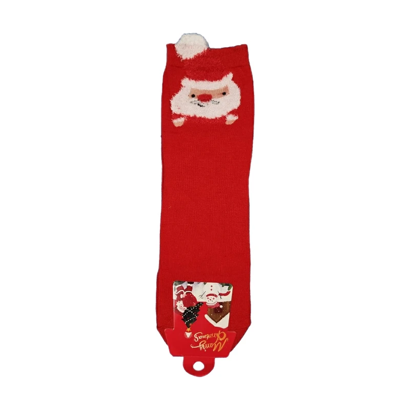 جوراب ساق بلند زنانه مدل بابانوئل