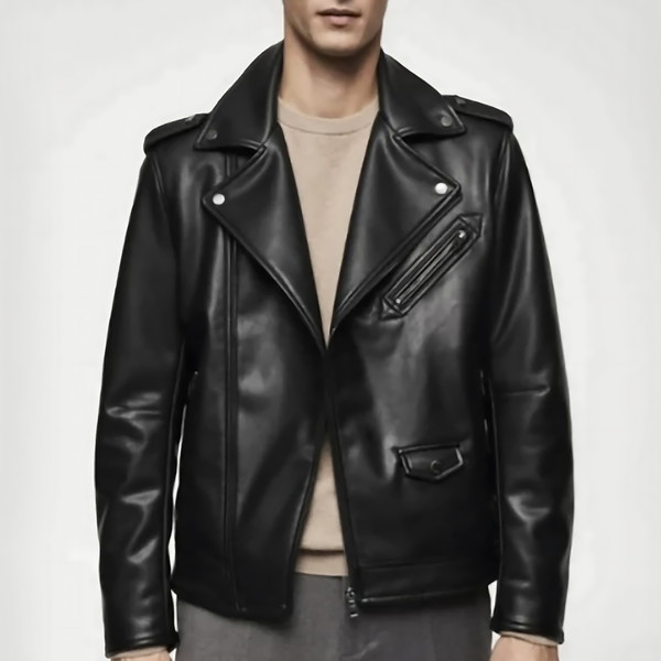 کت چرم مردانه مانگو مدل 3702297