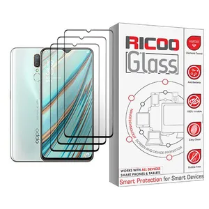 Ricoo Ricoo Glass MIX003 Screen Protector For Oppo A9 Pack Of 3