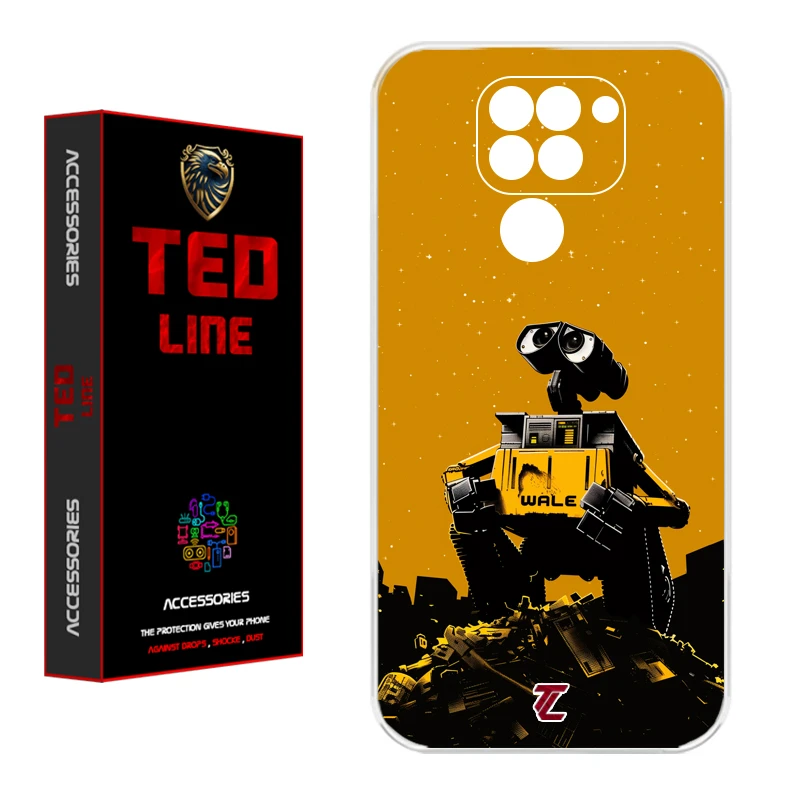 کاور تد لاین طرح ربات والی کد 1133 مناسب برای گوشی موبایل شیائومی Redmi Note 9 