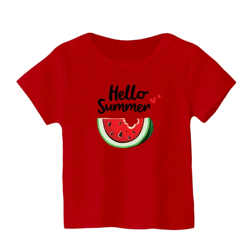 تی شرت آستین کوتاه بچگانه مدل هندوانه یلدایی کد 13