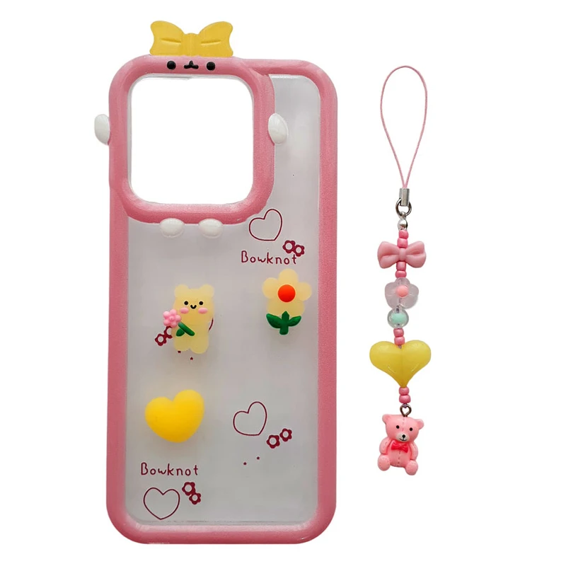 کاور مدل ژله ای طرح قلب کد A10268 مناسب برای گوشی موبایل شیائومی  Redmi 12C / Redmi 11A / Poco C55  به همراه بند آویز