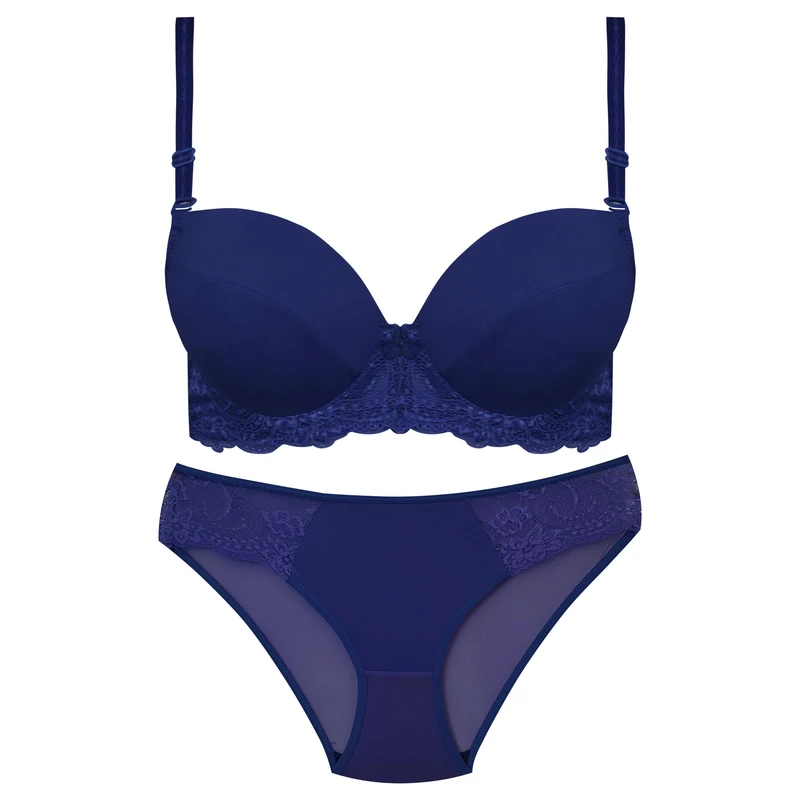 ست شورت و سوتین زنانه پانیذ مدل فنردار بند متحرک کاپ اسفنجی کد 4957