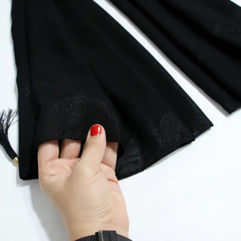 شال زنانه مدل حریر مزونی لمه دار کد 8020