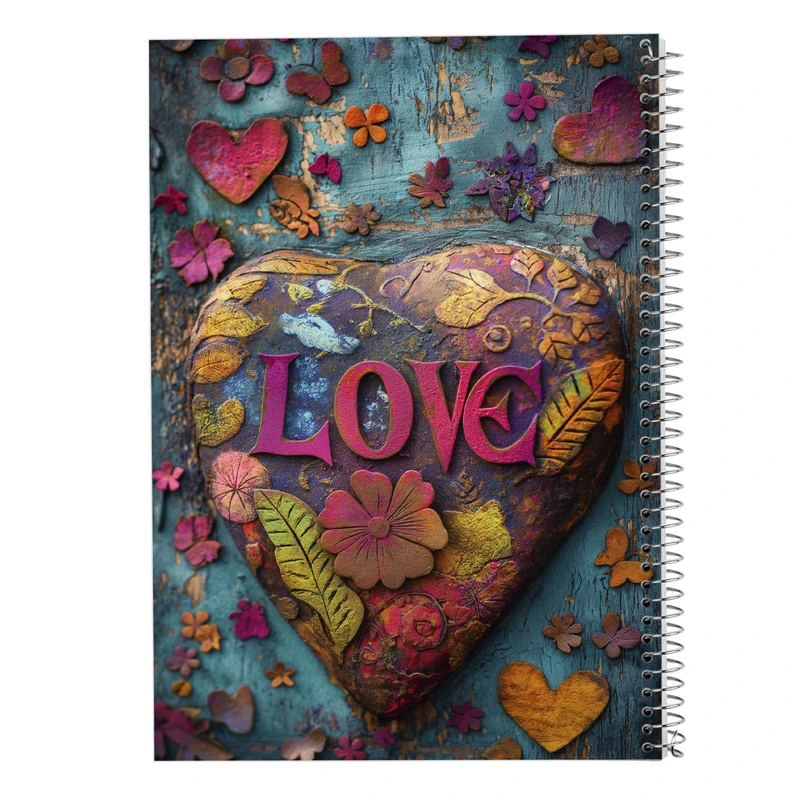 دفتر نت موسیقی 50 برگ مدوپد مدل عاشقانه love کد DF14243