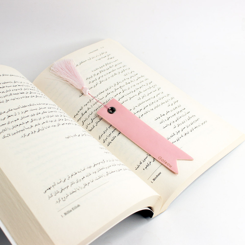 نشانگر کتاب گلسو مدل چرمی کالکشن رنگین کمان مجموعه 5 عددی