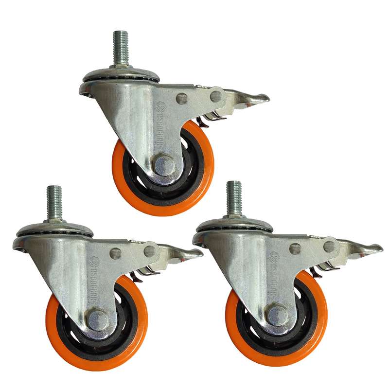 چرخ پیچی ترمز دار اسباب کار مدل s40 بسته سه عددی