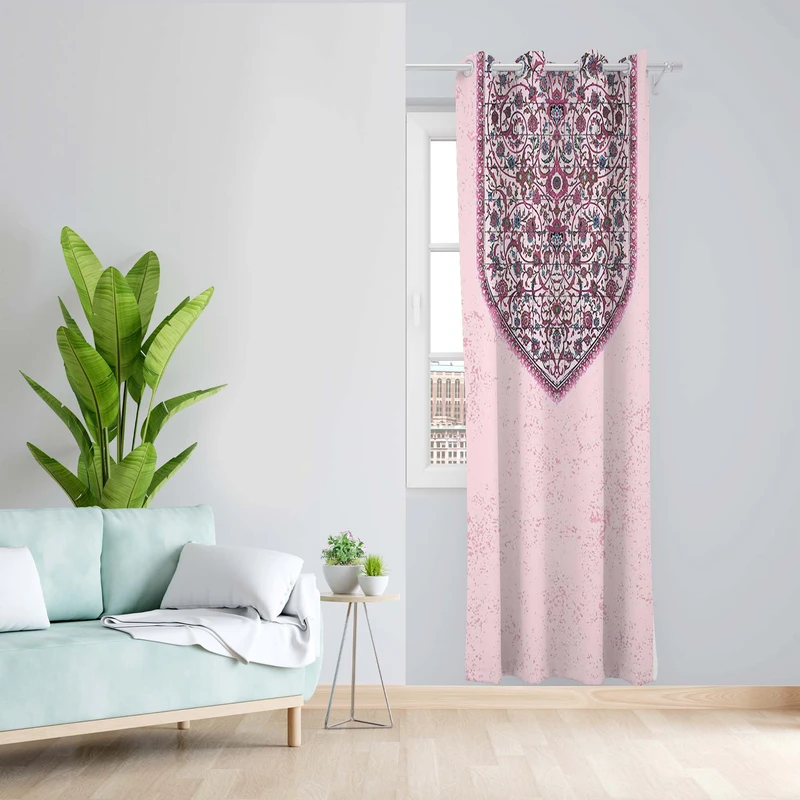پرده طرح سنتی مدل مخمل پانچی کد 1510a z سایز 140x200 سانتی متر