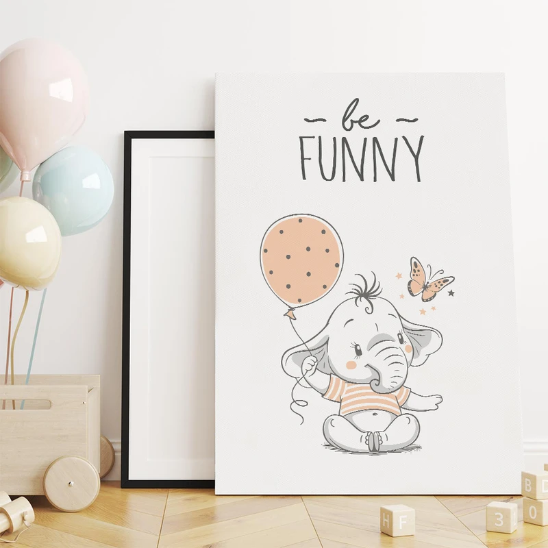 تابلو شاسی کودک سالی وود مدل فیل خوشحال کد T170522