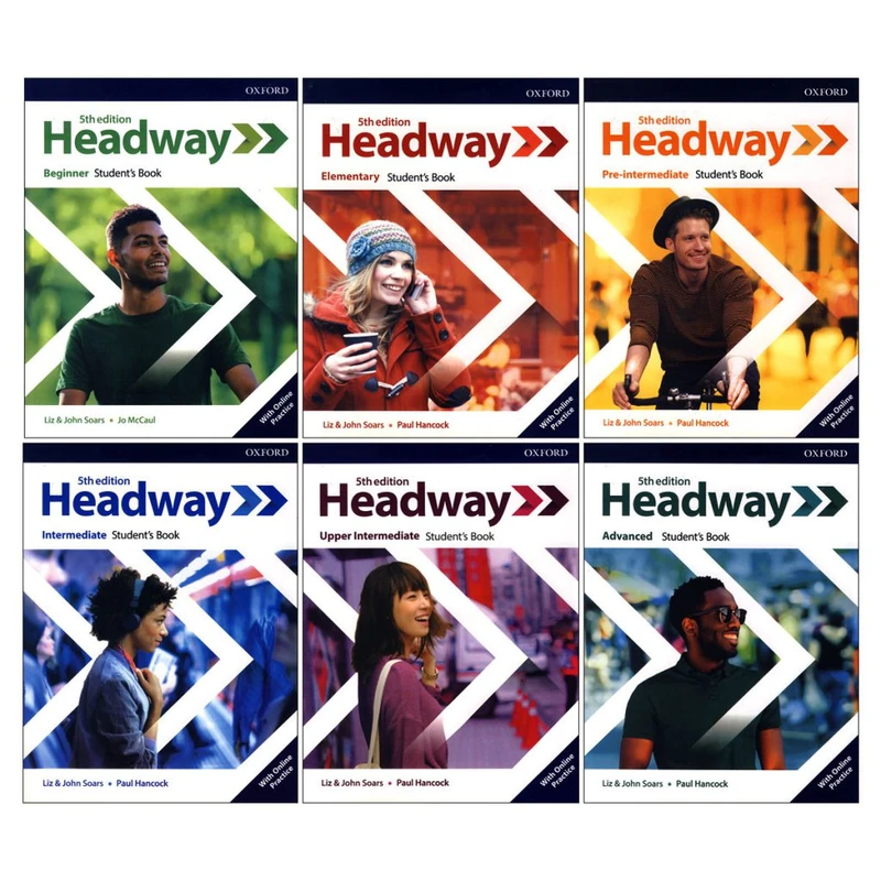 کتاب headway 5th edition اثر john and liz soars Paul Hancock انتشارات آکسفورد 6 جلدی