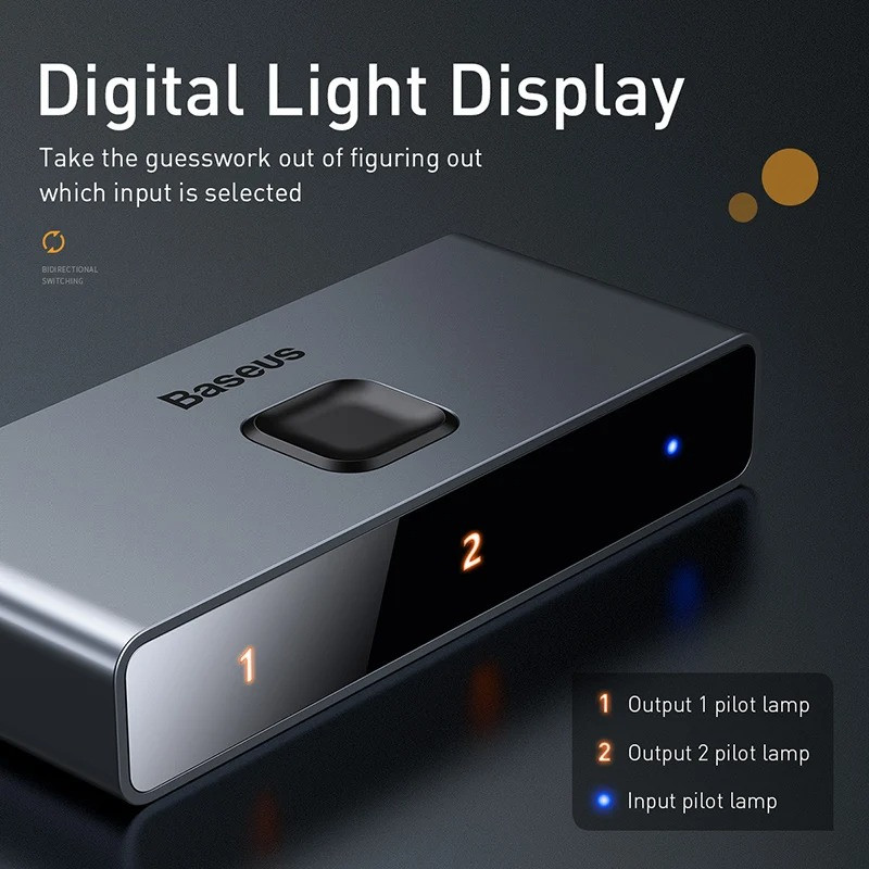 سوئیچ 1 به 2 HDMI بیسوس مدل HUBC0G
