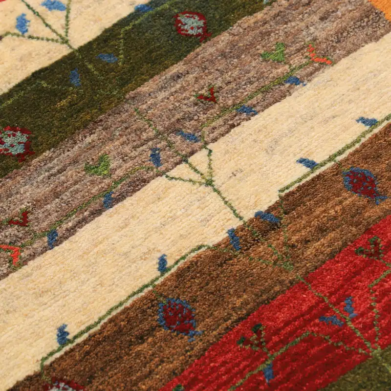 گبه دستباف یک متری طرح درخشان کد 4020108