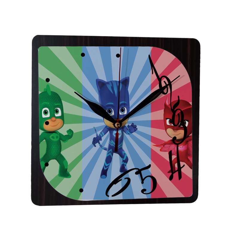 ساعت دیواری کودک طرح pj masks کد Tz1