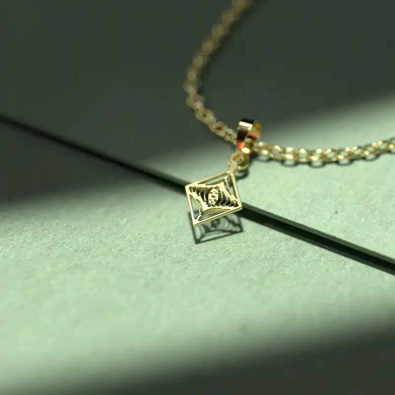 گردنبند طلا 18 عیار زنانه مدوپد مدل لوزی کد S2-1-1038