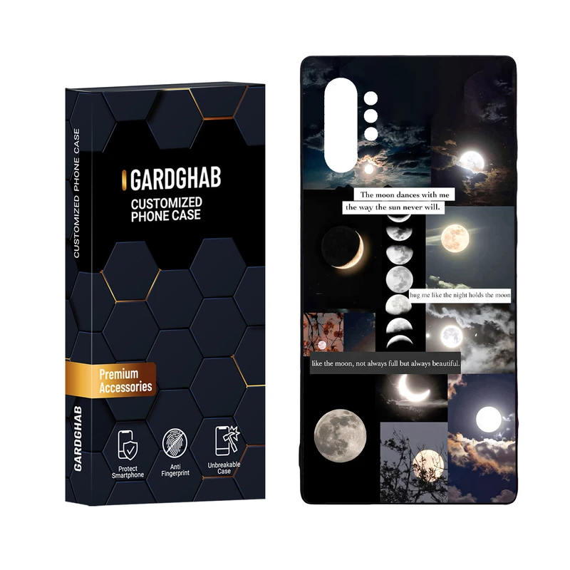 کاور گارد قاب مدل دور ژله ای پشت گلس کهکشان مناسب برای گوشی موبایل سامسونگ Galaxy Note 10 Plus