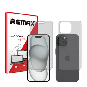 Remax HyMTT model matte screen protector suitable for the Apple iPhone 15 Plus mobile phone along with the back protector
