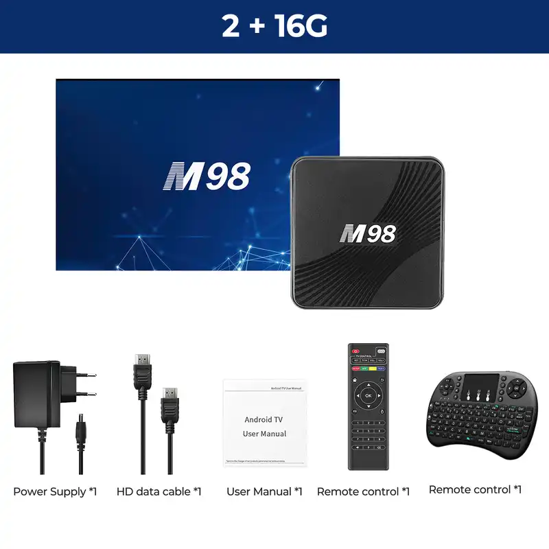 اندروید باکس مدل M98 به همراه کیبورد هوشمند