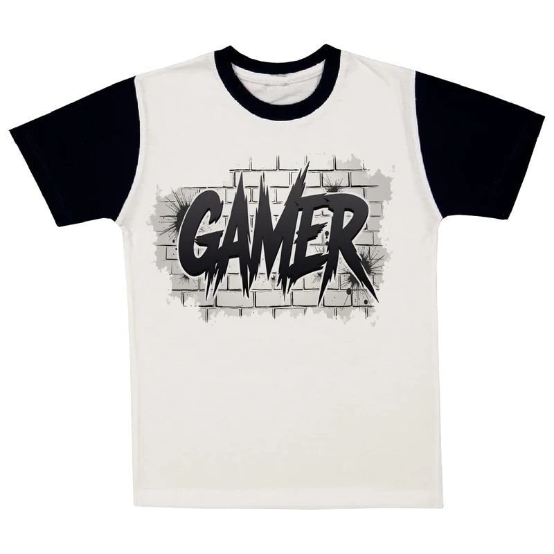 تی شرت آستین کوتاه پسرانه مدل A81 GAMER