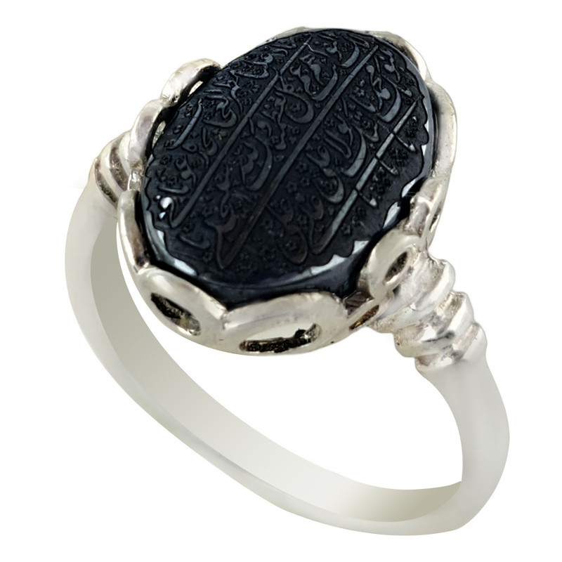 انگشتر نقره زنانه ملک زیور مدل ناد علی حدید کد 66